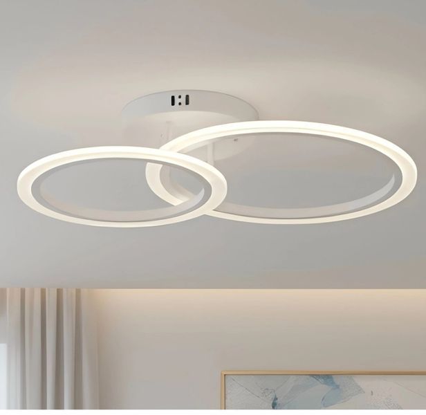 Люстра потолочная белая 3000-6500K LED 52W с пультом IR с затемнением VALESO G 2716/2 WT 52W фото