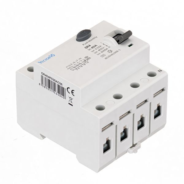 ПЗВ Vector 4P 32A 30mA тип AC 6kA для захисту від ураження струмом GRS324P030AC06 фото