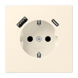 Розетка JUNG с заземлением и USB AC, цвет бело-кремовый 250V/16A. LC1520-15CA245 фото