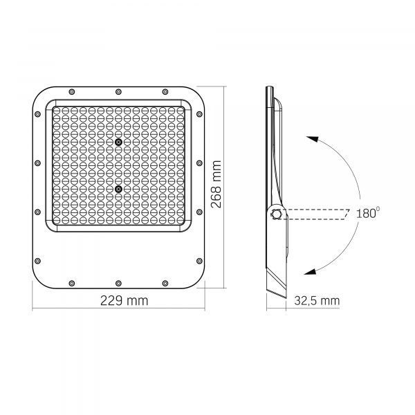 LED прожектор VIDEX PREMIUM F2 150W 5000K VL-F2-1505G фото