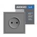 Розетка без заземлення Ardero Soft ER111-G 16А сіра 80768 фото