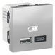 Двойная USB розетка Schneider Electric NU301830 тип А+тип С (алюминий) NU301830 фото
