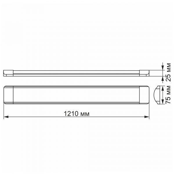 LED світильник лінійний VIDEX 36W 1,2М 5000K VL-BN-36125 фото