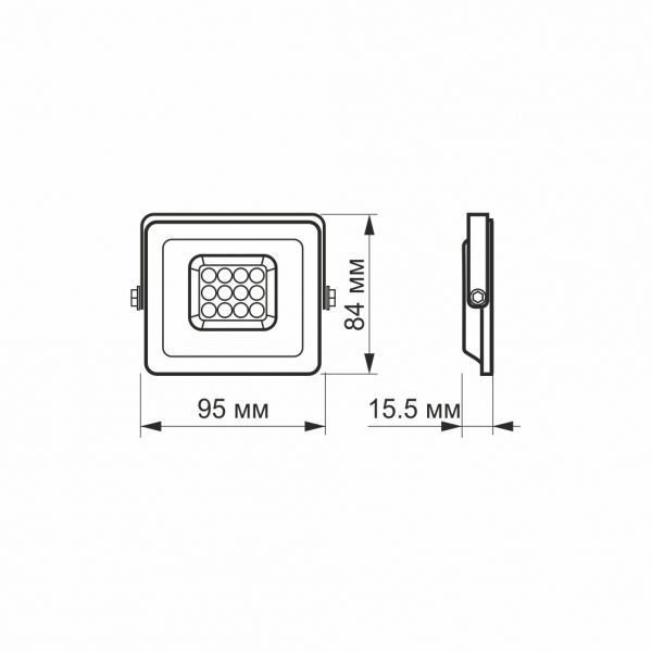 LED прожектор VIDEX F2e 10W 5000K VL-F2e-105W фото