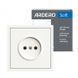 Розетка без заземлення Ardero Soft ER111-W 16А біла 80716 фото