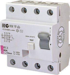 Дифреле ETI EFI-4 80/0,1, 10kA 2063145 фото