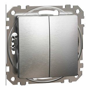 Переключатель Schneider Electric Sedna Design & Elements с подсветкой матовый алюминий SDD170108 SDD170108 фото