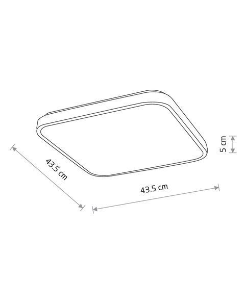 Стельовий світильник Nowodvorski AGNES SQUARE LED PRO чорний 32W 4000K IP44 для спальні та офісу 10986 фото