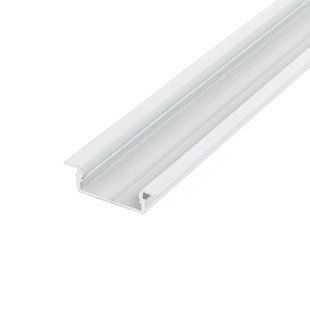 Алюминиевый профиль BIOM врезной ЛПВ7W 7&times;16 мм белый для LED ленты, палка 2 м 00-00021002 фото