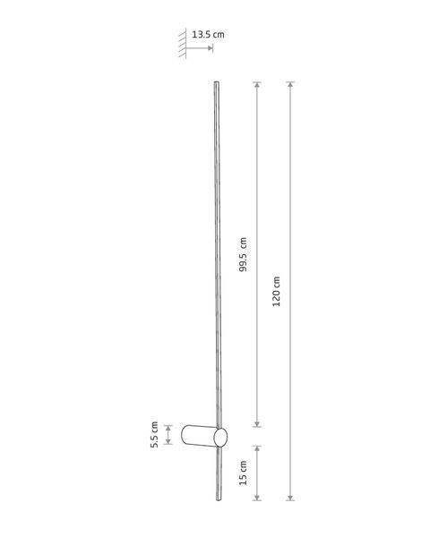Бра Nowodvorski SABER LED L 16W 3000K Silk Olive 120см для сучасних інтер'єрів 11381 фото