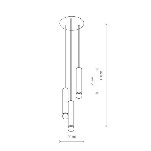 Подвесной светильник Nowodvorski BATON SOLID BRASS III ZWIS PL 7855 фото