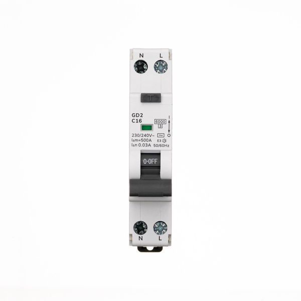 Дифавтомат Vector 20A характеристика C 30mA тип AC 6kA однополюсний GDS20C1M030AC06 фото