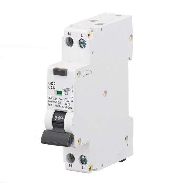 Дифавтомат Vector 20A характеристика C 30mA тип AC 6kA однополюсний GDS20C1M030AC06 фото