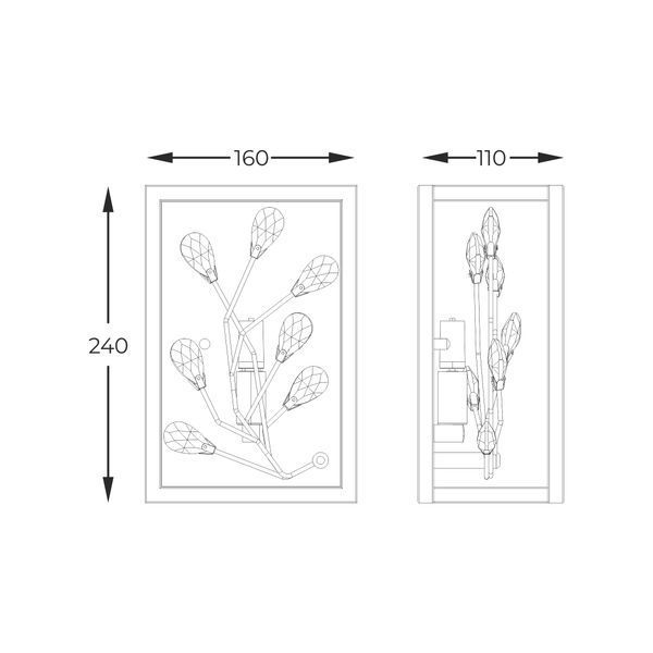 Бра на стену ZUMALINE SPRING W0578-01A-B5TF W0578-01A-B5TF фото