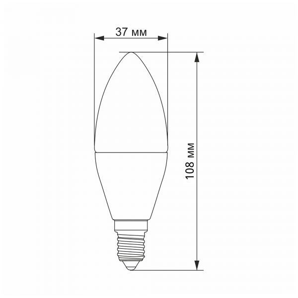 LED лампа VIDEX C37h 4.9W E14 4100K VL-C37h-49144 фото