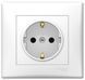 Розетка в сборе 1-я с/с со шторками Schneider Electric Sedna белая SDN3009121 (SDN3000121+SDN5800121)