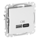 Розетка USB Schneider Electric Sedna Design & Elements A+C 3A 45Вт біла SDD111404