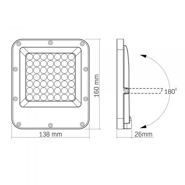LED прожектор PREMIUM VIDEX F2 30W 5000K VL-F2-305G фото