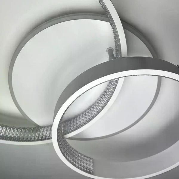 Світильник світлодіодний стельовий LUMINARIA AKRILIKA ROUND 80W 3R APP 600x400x110 WHITE/CLEAR 220V IP20 з пультом ДУ 6951712300169 фото
