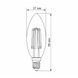 Лампочка LED VIDEX Filament C37FA 6W E14 2200K бронза VL-C37FA-06142 фото 2