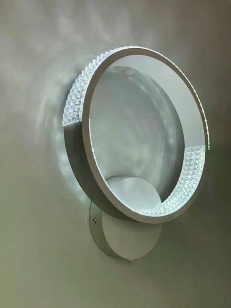 Світильник світлодіодний настінний, бра LUMINARIA AKRILIKA ROUND 17W 1R ON/OFF WHITE/CLEAR 220V IP20 6951427266767 фото