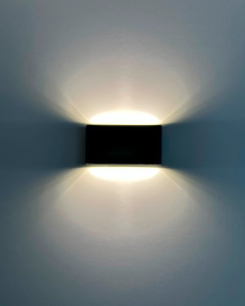 Уличное бра Nowodvorski SEMI LED M 2x5W 3000K IP54 черное для фасада и входа 11364 11364 фото