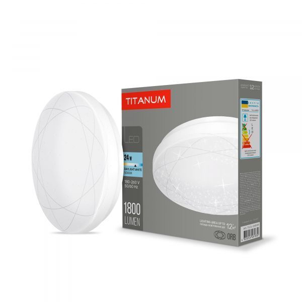 LED светильник настенно-потолочный TITANUM 24W 5000K Орбита TLCL-245OR фото