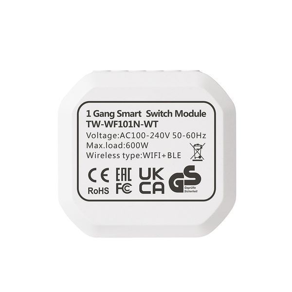 Умное реле освещения | Одноканальный Wi-Fi+BLE выключатель smart (SW101N) SW101N фото