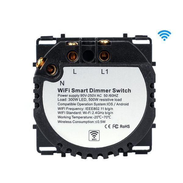 Сенсорний димер c WiFi + BLE | Скляний світлорегулятор 1 канал, Золото (G86D-DR.WF.GD) G86D-DR.WF.GD фото