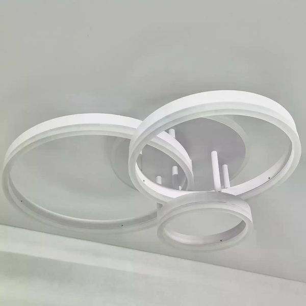 Светильник потолочный светодиодный LUMINARIA GENNY ROUND RGB 80W 4R 605x420 WHITE 220V IP20 с пультом ДУ 6951712300183 фото