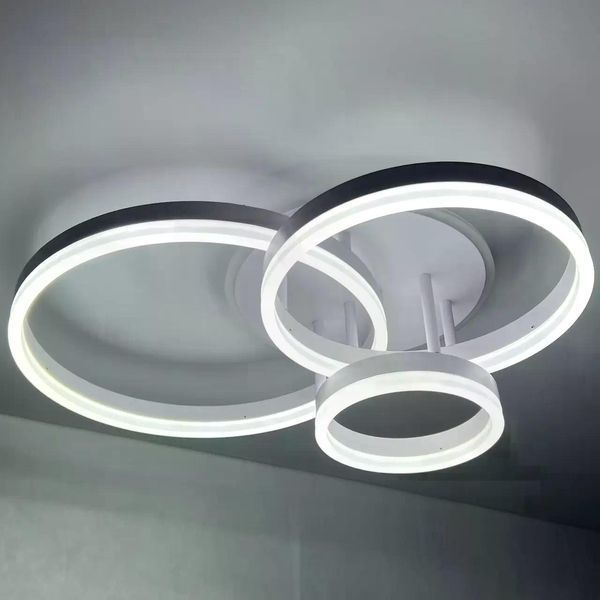 Светильник потолочный светодиодный LUMINARIA GENNY ROUND RGB 80W 4R 605x420 WHITE 220V IP20 с пультом ДУ 6951712300183 фото