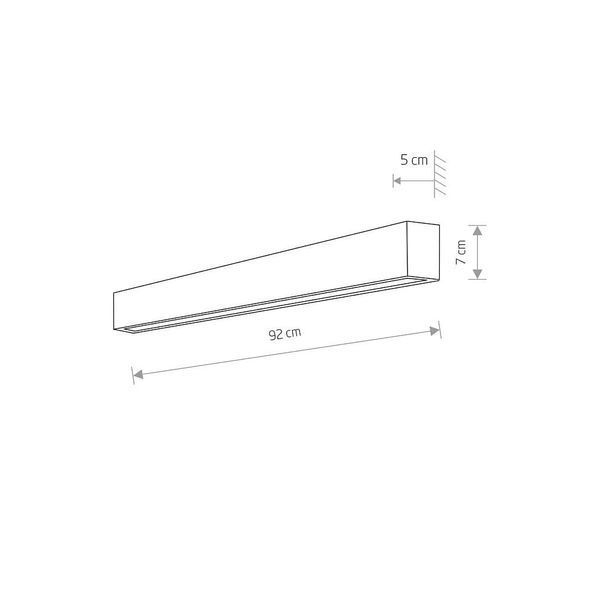 Світильник Nowodvorski STRAIGHT WALL LED BLACK M PL 7594 фото