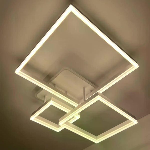 Светильник потолочный светодиодный LUMINARIA GENNY SQUARE RGB 105W 4S 645x618 WHITE 220V IP20 с пультом ДУ 6951712300206 фото