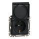 Розетка с/с и с/шт, крышкой Черный Sedna Design SDD114024 Schneider Electric