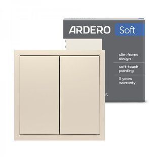 Вимикач перехресний двоклавішний Ardero Soft EV132-C 10А шампань 80816 фото