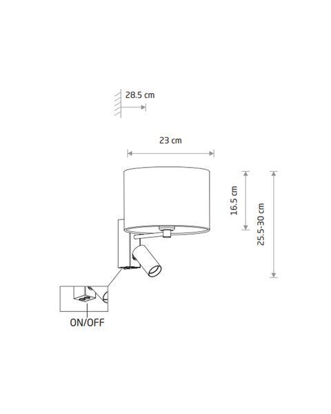 Регульоване бра Nowodvorski SANTANA A E27+GU10 2x10W кремове 11654 фото