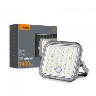 LED прожектор автономний VIDEX VL-FSO4-205-S 1400Lm 5000K VL-FSO4-205-S фото