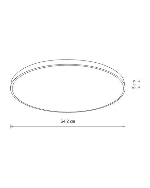 Стельовий світильник Nowodvorski AGNES ROUND LED PRO 64W IP44 чорний для вітальні та офісу 10975 10975 фото