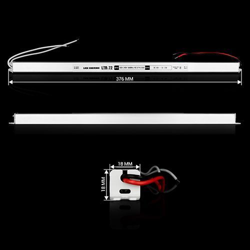 Компактний блок живлення OEM 12V 72W 6A LTR-72-12 формату stick 00-00019649 фото
