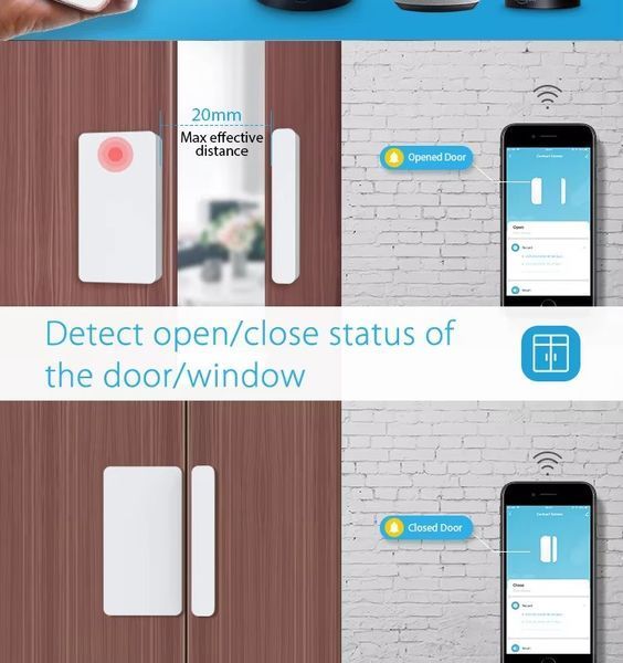 Wi-FI датчик открытия дверей/окна | Беспроводной, Tuya Smart (DS05W) DS05W фото