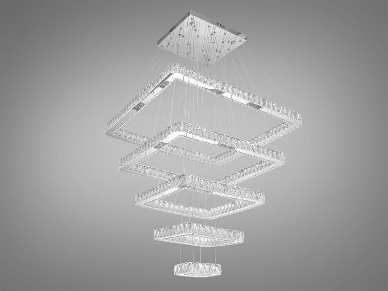 Люстра светодиодная хрустальная Diasha LED module Хром 7220-28A с пультом управления 7220-28A фото
