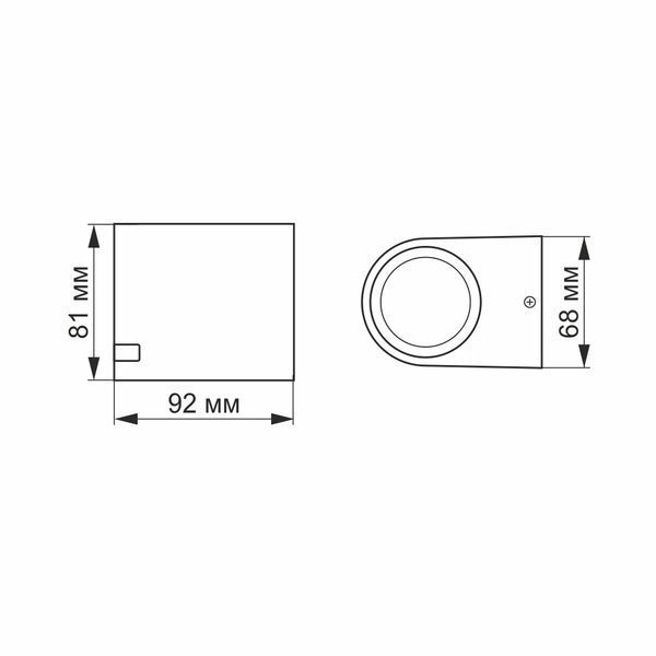 Вулична підсвітка фасаду AR021В IP54 VIDEX GU10 VL-AR021B фото