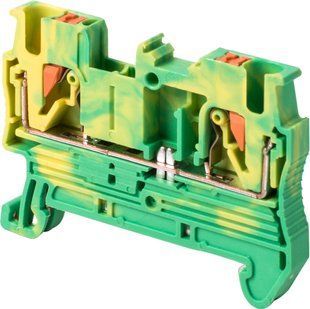 Клеммная колодка наборная заземляющая на DIN-рейку e.tc.z.din.spring.2,5 s070013 s070013 фото
