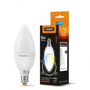 LED лампа з регулюванням колірності VIDEX C37eC3 6W E14 220V VL-C37eC3-0614 фото