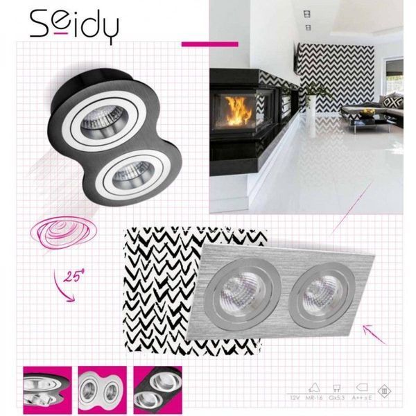 Точечный светильник Kanlux 18284 Seidy CT-DTL250-B GX5.3 2x10W IP20 Gr 18284 фото