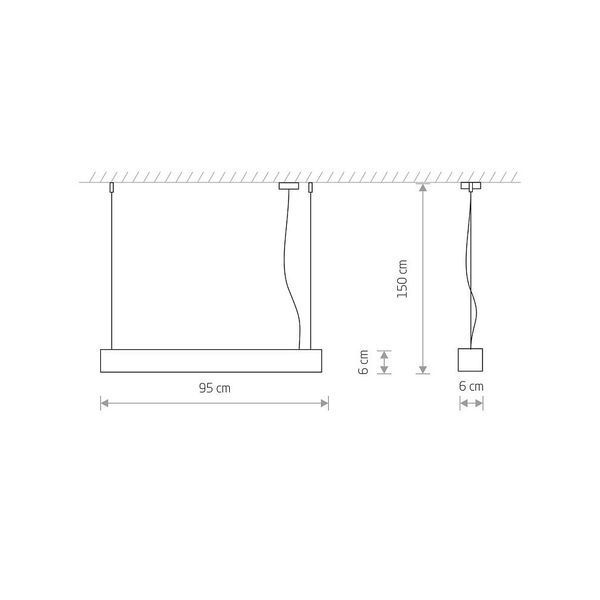 Светильник подвес Nowodvorski SOFT LED WHITE 90X6 ZWIS PL 7547 фото