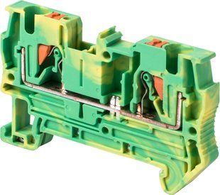 Клеммная колодка наборная заземляющая на DIN-рейку e.tc.z.din.spring.4 s070014 s070014 фото