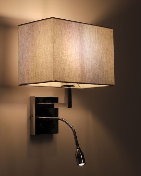 Бра Nowodvorski HOTEL MOOD LED Gray E27+LED 2.2W сіре для спальні 11793 фото