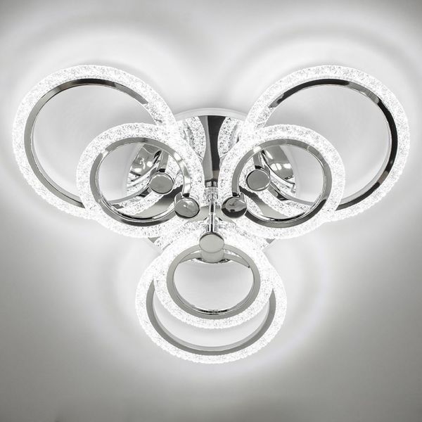 Светодиодная люстра LUMINARIA LILY RGB 90W 7R CHROME/ICE с пультом ДУ 0706 фото
