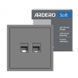 Подвійна комп'ютерна розетка RJ45 Ardero Soft (без рамки) 80775 фото 1
